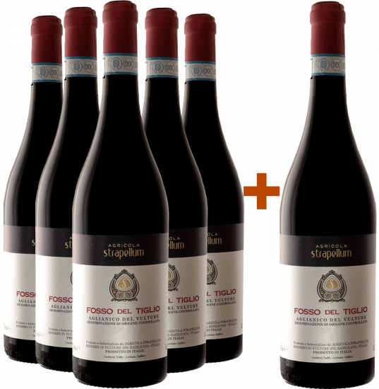 5+1 Paket Fosso del Tiglio Aglianico del Vulture DOC - Agricola Strapellum