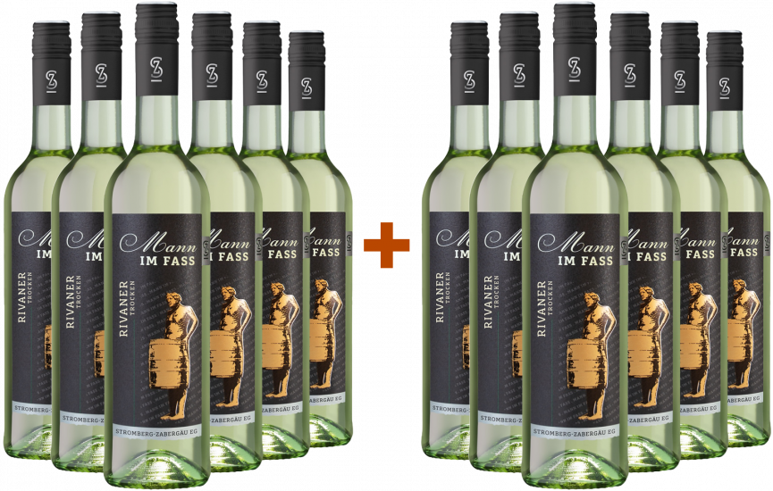 6+6 Paket - Mann im Fass Rivaner - Weingärtner Stromberg-Zabergäu
