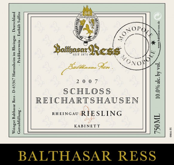 1995 Schloss Reichartshausen Riesling Kabinett feinherb (1500ml) - Weingut Balthasar Ress