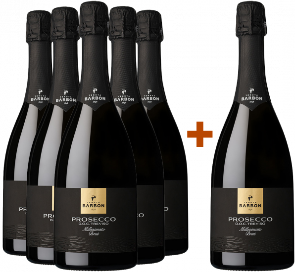 5+1 Paket Prosecco Millesimato Treviso DOC - Tenuta Barbon
