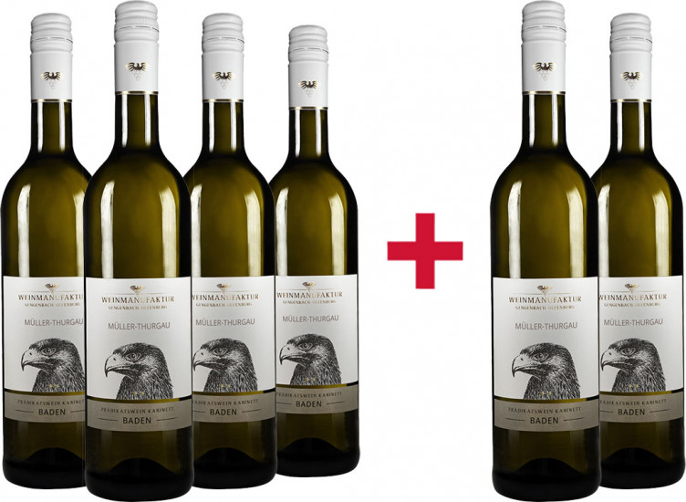 4+2 Paket Müller Thurgau Kabinett lieblich - Weinmanufaktur Gengenbach