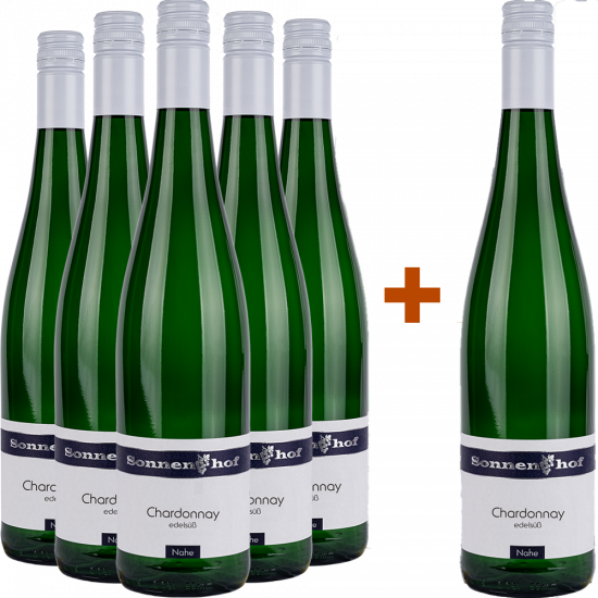 5+1 Paket 2025 Chardonnay Spätlese edelsüß - Weingut Sonnenhof Langenlonsheim
