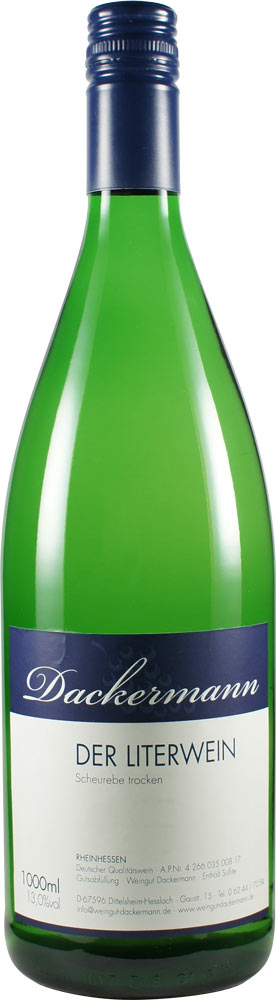 2016 DER LITERWEIN Scheurebe trocken 1,0L - Weingut Dackermann