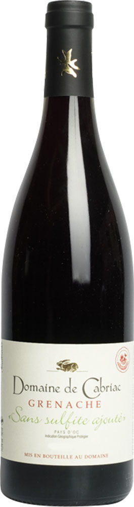 Cabriac 2021 Grenache sans sulfites - Pays d'Oc