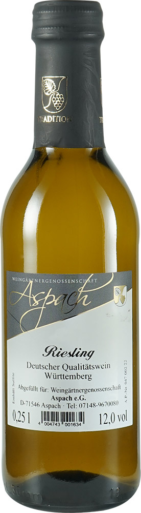 Aspach 2021 Der kleine Riesling halbtrocken 0,25 L