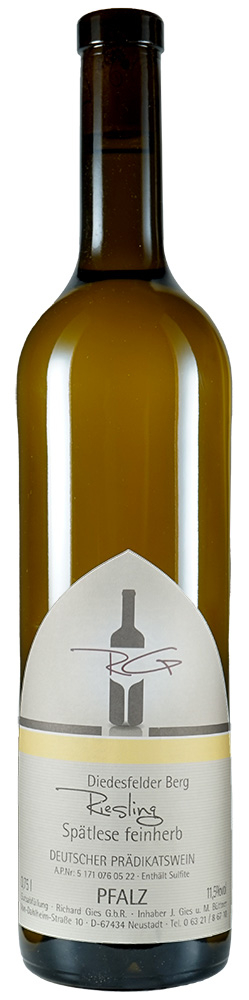 Richard Gies 2021 Diedesfelder Berg Riesling Spätlese feinherb