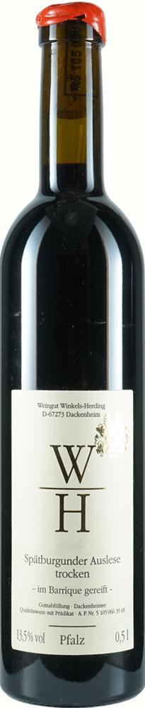 Winkels-Herding 1999 Dackenheim Liebesbrunnen Spätburgunder Barrique Auslese trocken 0,5 L