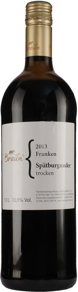 2013 Franken Spätburgunder trocken 1000ml // Familienweingut Braun
