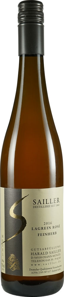 Weingut-Destillerie Harald Sailler 2016 Lagrein Rosé feinherb