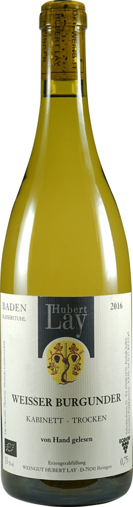 2022 Weißer Burgunder trocken Bio - BIO Weingut Lay