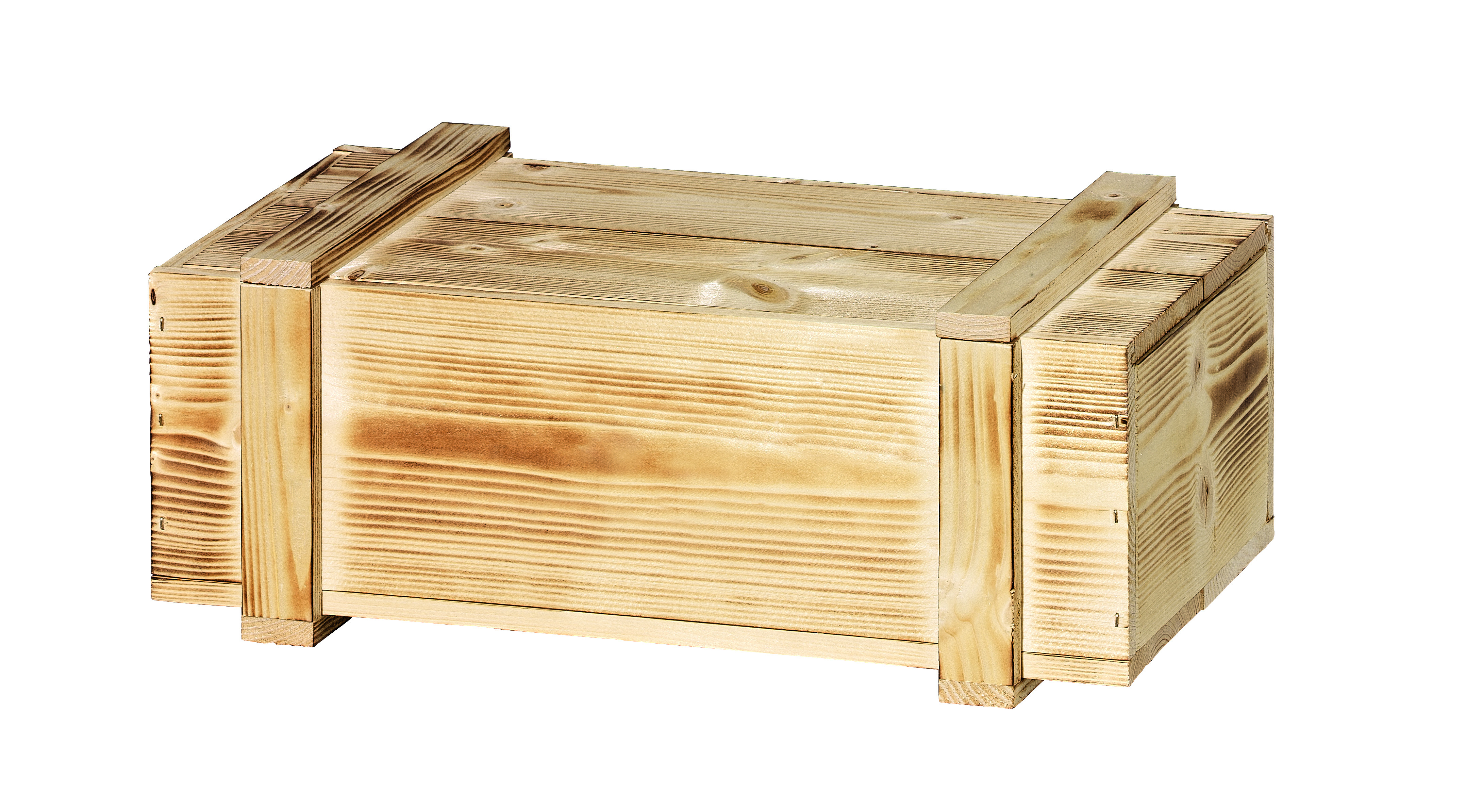 2er Holzkiste mit Schiebedeckel