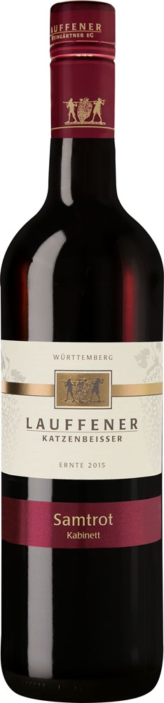 2015 Lauffener Katzenbeißer Samtrot Kabinett halbtrocken - Lauffener Weingärtner