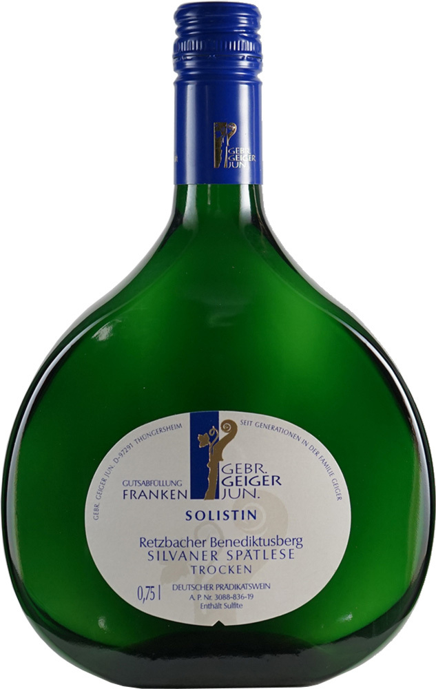 Gebr. Geiger jun. 2018 SOLISTIN Silvaner Spätlese Retzbacher Benediktusberg trocken