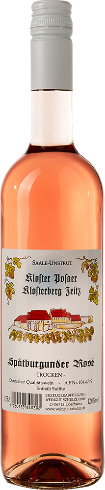 2020 Kloster Posaer Klosterberg Zeitz Spätburgunder Rosé Spätlese trocken - Weingut Schulze