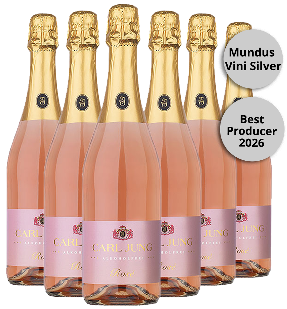 Mousseux Rosé - schäumendes Getränk aus entalkoholisiertem Wein (6 Flaschen)