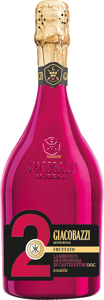 Giacobazzi 2 Lambrusco Grasparossa di Castelvetro DOC - Special Edition fuxia bottle