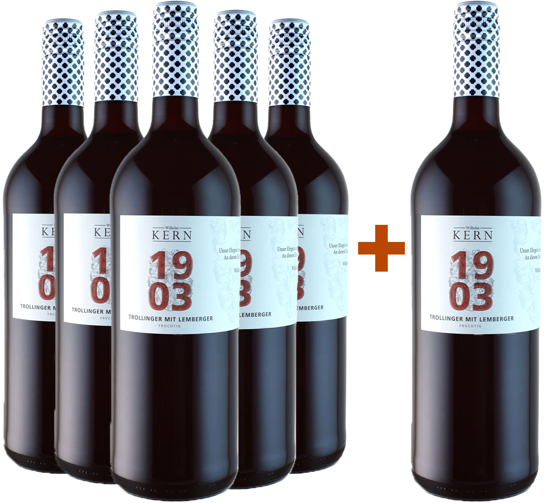 5+1 Paket "1903" Trollinger mit Lemberger 1,0L
