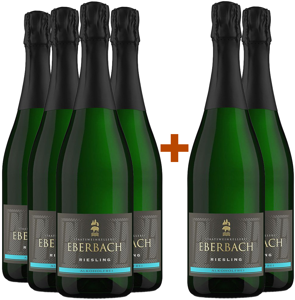 4+2 Paket Eberbach Sparkling Riesling Alkoholfrei