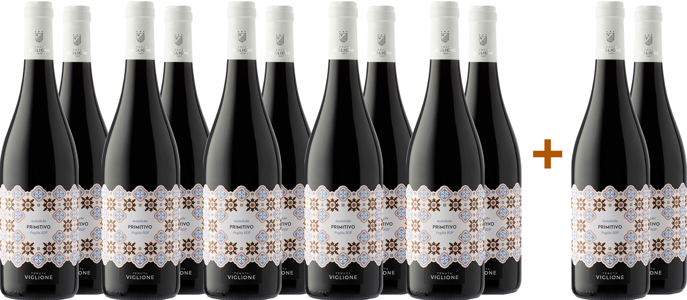 10+2 Paket Maioliche Primitivo Puglia IGP BIO