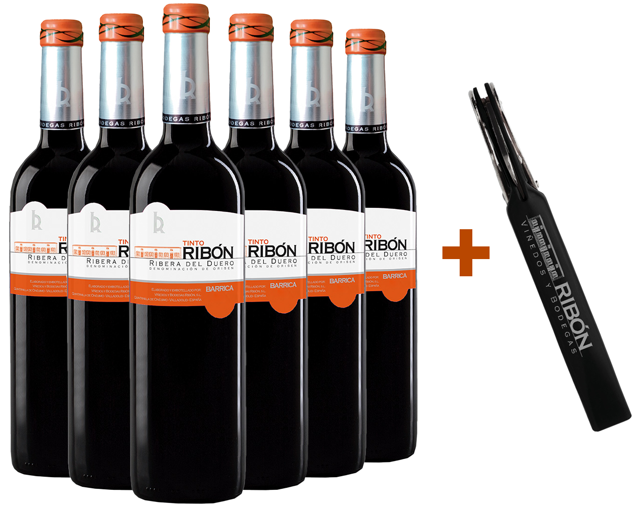 Pack Descuento Tinto Ribón Barrica Ribera del Duero DO (+ sacacorchos de regalo)