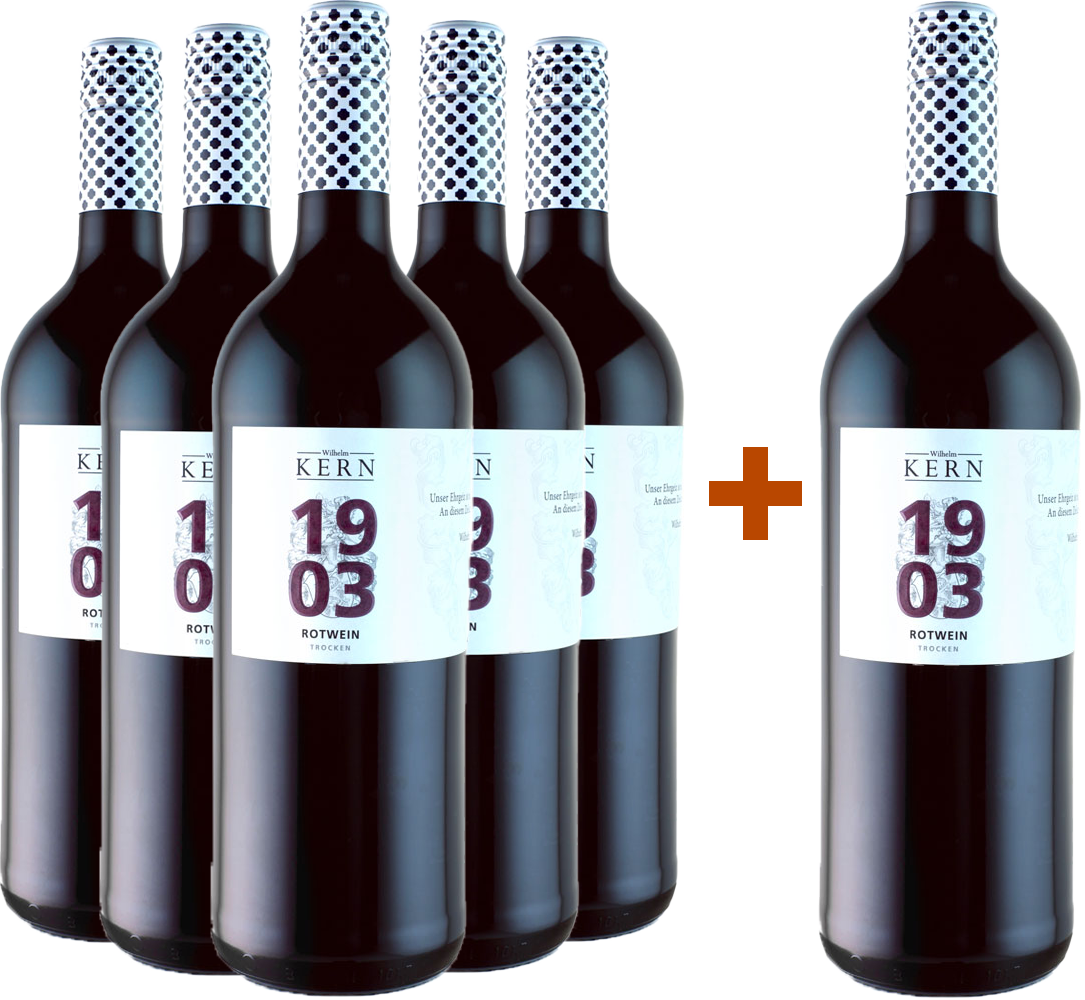 5+1 Paket "1903" Rotweincuvée 1,0L