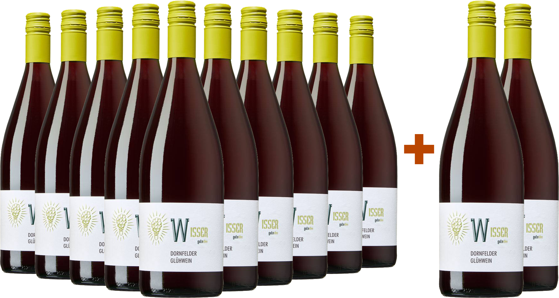 10 + 2 Paket Dornfelder Glühwein 1,0 L