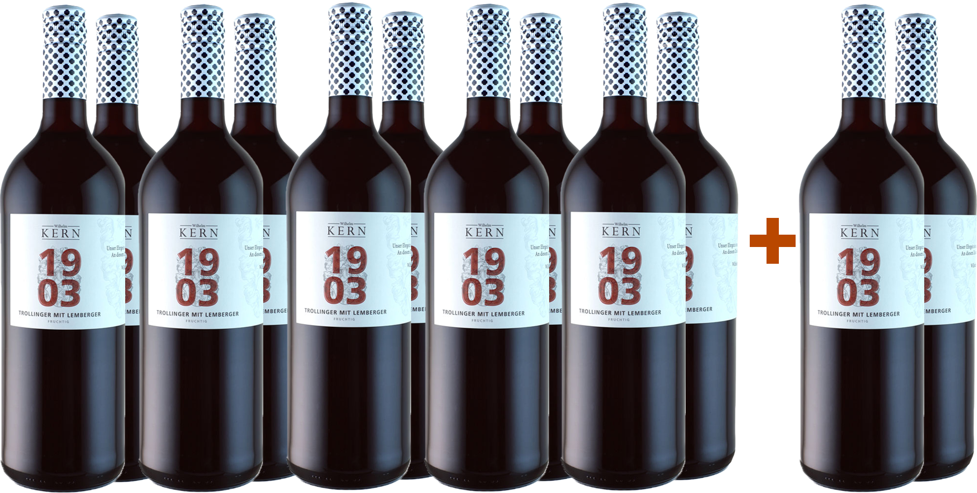 10+2 Paket "1903" Trollinger mit Lemberger fruchtig 1,0L