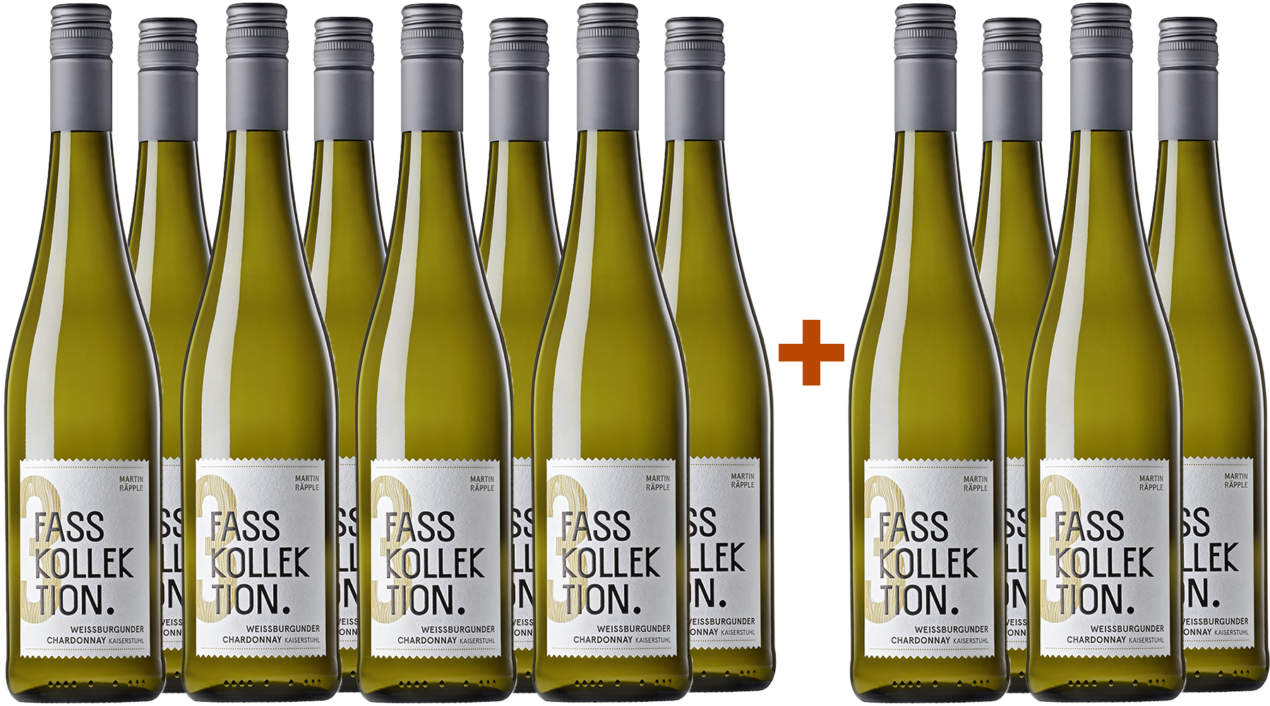 8+4 Paket Kaiserstuhl Weissburgunder + Chardonnay
