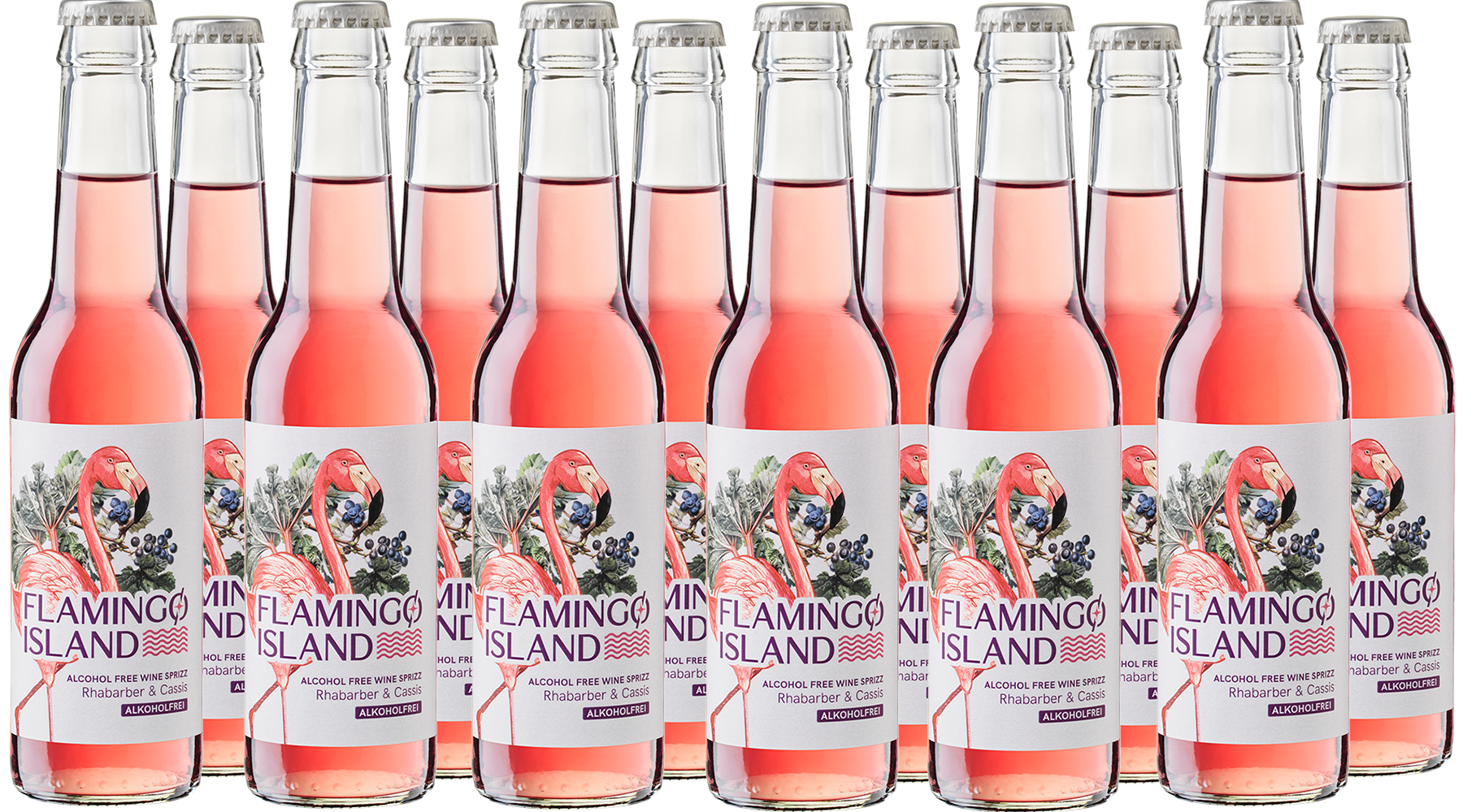 Flamingo Island Rhabarber & Cassis Alcohol Free Wine Sprizz